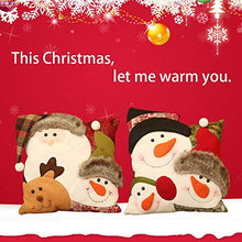 Kitabetty Cuscino Pupazzo di Neve di Natale, Pupazzo di Neve di Natale Combinazione Cuscino Modello Decorazioni Natalizie Cuscino di Tiro per Divano Divano, 13,8 × 13,8 × 1,2 Pollici