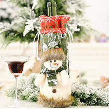 Yunnyp Coperchio per Bottiglia di Vino Lavorato a Maglia Natalizio Decorazione per Tavolo Imitazione Borsa di Corteccia Ornamento per La Cena di Natale