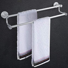 Portasciugamani antiruggine da 50 cm Porta asciugamani a muro doppio portaoggetti Portaoggetti per bagno domestico Scaffale Staffa portasciugamani