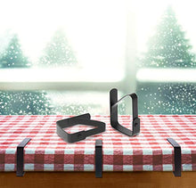 Suading - Confezione da 8 clip per tovaglia in acciaio, per picnic, regolabile, antiscivolo e fisso, colore: Nero