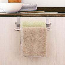 OLDJTK Portasciugamani Doppio for Appendere sopra la Porta dell'Armadio da Cucina - Porta Asciugamani - Non è necessaria la Perforazione - Adatto Anche Come Porta Asciugamani da Bagno