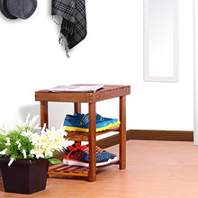 Casaria Scarpiera e Panchina Ingresso 2in1 50x30x46cm Legno Ripiani Mobile Salvaspazio Ordine Scarpe