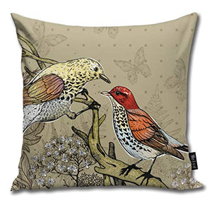 Elsaone Due Fodere per Cuscini per Uccelli e Piante Selvatiche per la casa, Interno, Confortevole, Comodo Cuscino, Dimensioni Standard 18 x 18 Pollici, 45 x 45 cm