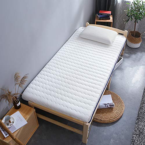 Giapponese Quilting Futon Materasso Pad Morbido Spesso Tradizionale Tatami Materassi Pieghevole Materasso Da Terra Uso Di Quattro Stagioni Per Soggiorno Camera Dormitorio Bianca 120x200cm(47x79inch)