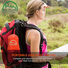 LATTCURE Amaca da Campeggio da Viaggio per 2 Persone Ultraleggera Portatile capacità di Carico 300kg, 270 x140 cm, 2 x Moschettoni 2 x Corde in Nylon, per Esterno Interno Giardino Campeggio,Trekking