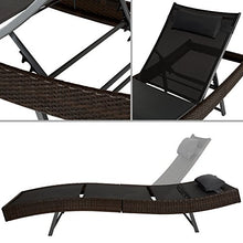 TecTake 800315 Lettino Poly Rattan, Arredo Esterno Giardino, Gambe Antiscivolo, Sdraio Prendisole Divano - Disponibile in Diversi Colori (Mixed Marrone | No. 402056)