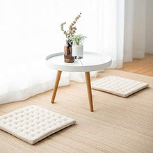 XHNXHN Cuscino del Sedile Giapponese Futon, Imbottitura del Sedile Trapuntato Tappetino Tatami per la casa Cuscini per sedie da Pranzo Imbottiti Traspiranti per la casa-Beige 40x40cm (16x16In)