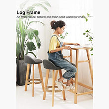 Bar Sgabelli per Cucine Isole, Anti-slip e Indossare Bar Sgabelli In legno, Home Solid Wood Chair Bar Sgabelli Grey Backrest High Sgabello