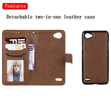 Bear Village Cover LG Q6, Custodia Premium Flip Custodia per LG Q6, Custodia con Porta Carte e Chiusura Magnetica, Marrone