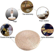gongxi Cuscino del Sedile Cuscino Rotondo per Pouf da 40 Cm Cuscino per Pavimento in Tatami Cuscino per Yoga Morbido da Meditazione in Paglia per La Casa