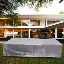 HSGAV Copertura per Mobili da Giardino Copertura Tavolo Giardino Piazza Telo Copritavolo Esterno Impermeabile Copertura Protettiva per Tavoli Mobili Sedie Copertina Grigio,160×160×80cm