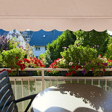 Relaxdays Tenda da Sole, Protezione per Il Balcone, Regolabile, Senza Forare, a Manovella, 200 cm di Larghezza, Beige, 200 x 120 cm