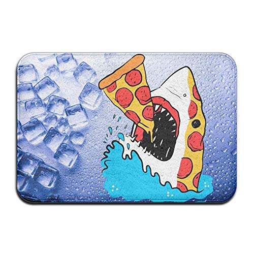 Wdskbg Pizza Shark Non-Slip Indoor/Outdoor Door Mat rug for Health And Wellness Toilet Bathroom zerbino 23.6