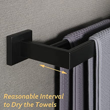 SAYAYO Portasciugamani Bagno Autoadesivo, 60 CM Doppio Porta Salviette, Porta Asciugamano per Cucina Bagno, Acciaio Inossidabile SUS304 Nero Opaco, EGA7202B