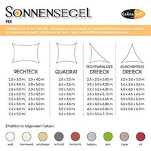 CelinaSun Tenda Parasole a Vela Giardino Balcone PES Poliestere Idrorepellente Triangolo 5 x 5 x 5 m Bianco Crema
