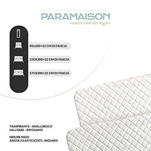 PARAMAISON Coprimaterasso Spugna Comfort, Antiacaro, Anallergico, Traspirante, Bianco