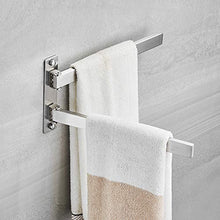 KKYY Porta Asciugamani Bagno Braccio Oscillante Portasciugamani da Parete Porta Salviette Bagno 2-Braccio Acciaio Inossidabile SUS304 Lucidato