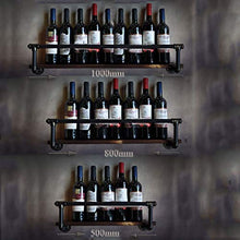 MoDi Wine Rack Retro Style Industriale Tubo di Acqua a Parete Vino Rack (L50 / 80 / 100cm) (Size : 80CM)