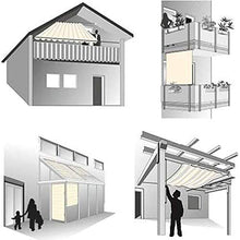 GDMING Vela Ombra Retrattile 230gsm Robusto Onda Fodera in Poliestere Protezione Solare Acqua E Aria Permeabili per All'aperto Terrazza Pergola Piscina Copertura, Personalizzabile