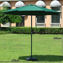 SHANCL Ombrellone Ombrelloni Mercato Patio all'aperto ombrellone Prato Tabella Parasole Protettivo UV Ferri 270 Centimetri * 240 Centimetri Giardino Ombrellone Portable (Color : Dargreen)