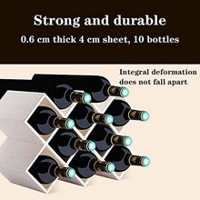 JIUJIA Portabottiglie Multi-Telaio Fai-da-Te, Portabottiglie Impilabile, Portabottiglie per 10 Bottiglie, per Espositore da Mensola da Cucina E Bar (41 * 28 * 20 Cm)