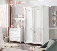 Armadio - Un armadio con due ante - - l' appendiabiti all'interno ? illuminato con una luce a led - Dimensioni: Larghezza: 122 cm Altezza: 203 cm Profondit?: 58 cm - [Set Rosa] - (DF11)