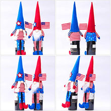 Amosfun Patriottica GNOME Copertura della Bottiglia di Vino Bottiglia di Vino Tomte Svedese Toppers Independence Day Decorazione della Tavola Luglio 4Th Favore di Partito Rosso