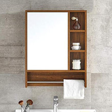 Armadietto a Specchio Armadio con Specchio da Bagno 60-80cm Specchio per Il Bagno Specchio per Il Bagno con Multistrato Armadietto a Muro con Specchio (Color : Wood, Size : 80 * 13.5 * 78CM)