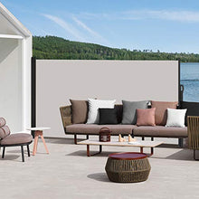 LARS360 Tenda Laterale Tenda da Sole Laterale Protezione Privacy, Parasole, Poliestere e Alluminio, Supporto in Metallo per Balcone e Terrazzo (200 x 300 cm, Grigio)