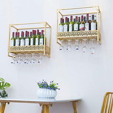 NSYNSY Wine Rack Wall Mounted Wine Rack | Portabottiglie e Bicchiere | Arredamento per la casa e la Cucina | Rack di stoccaggio | Espositore per Decorazioni da Bar | Ripiani Multifunzione