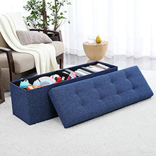 ASDFGHJKL Versatile Storage Box con Bagagli Resto del Piede Sgabello Sedile per Economia di Spazio di Immagazzinaggio Piegante Ottomano, Facile da Pulire