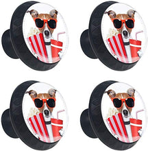 Cool Dog Guardare film Bere Pomelli per Porta Set di 4 Pomelli per Mobili Manopole per Cassetti Cucina Armadio Vetro