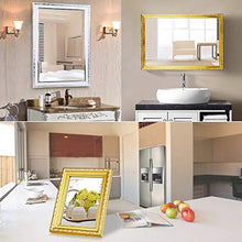 MJK - Specchio da parete per bagno, da parete, stile europeo, con splendida cornice, specchio da trucco, specchio da trucco, specchio da barba, decorazione da bagno alla moda per camera da letto L