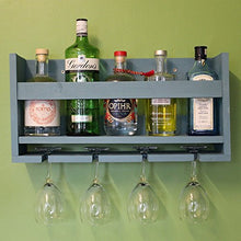 GZA Cremagliera del Vino Struttura in Legno Cremagliera del Vino Supporto Cremagliera del Vino Cornice Galleggiante Decorazione della Parete del Salone Cucina del Ristorante (Formato: 53 * 10 * 22cm)