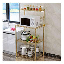 LYM &ripiano di stoccaggio Scaffalature Home Soggiorno Camera da Letto Cucina Scaffale a Pavimento Ripiano detriti Forno a microonde Rack di rifinitura a 4 Strati Scaffale di Finitura
