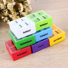 Healifty Porta Pillole per 7 Giorni 28 Scomparti Porta Pillole Settimanale Promemoria Custodia per Dispenser di Vitamine per Viaggi (Verde)