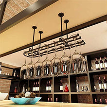DJSMjbj - Portabicchieri da vino a forma di U, in ferro, da appendere, per soggiorno, hotel, ristoranti (dimensioni: 80 x 25 cm)