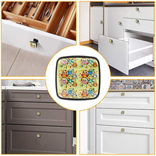 cute cartoon owls sit on the flowering branches of fantastic trees Pomelli per Porta Set di 4 Pomelli per Mobili Manopole per Cassetti Cucina Armadio Vetro