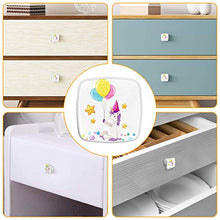 Set di 4 maniglie rotonde per armadio da cucina, credenza, cassettiera, cassettiera, con viti, per cucina, comò, armadietto, bagno, armadio Catoon Unicorn con palloncino-01