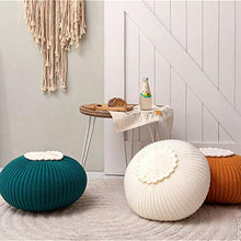 Ancoree Cuscino Rotondo di Zucca per Ragazzi e Ragazze Che Giocano Cuscino Ovale a Maglia per la Decorazione della Casa Simple Style Morbido Ovale Futons per Car Divano (Light Blue)