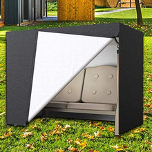 DIELUNY 2 posti Altalena Copertura Impermeabile Giardino Esterno Patio Altalena Amaca Copertura Parasole Copertura sedie a Sdraio Nero