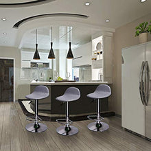 CCLIFE Set 2x Sgabelli da Bar Regolabile in Altezza(72-92) cm Due Sgabelli Girevole per Penisola Cucina e Bar Moderno, Colore:Grigio, Dimensione:2pz-Set