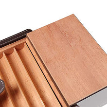 Minmin Portable Cigar Holster Legno di Cedro ad alta densità bordo Tight-sigillato allineato con alcoholized Idratante di sicurezza, 205x140x40mm accessori del sigaro (Size : 205x140x40mm)