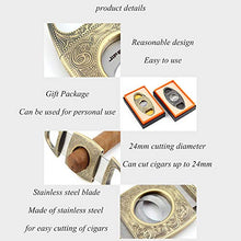 AUEDC Cigar Cutter, in Acciaio Inox taglierina di Sigaro Doppia Lama Merletto dell'Annata Portatile dell'Acciaio Inossidabile Ghigliottina per Padre e Il miglior Regalo Boyfriend,Argento