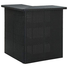 vidaXL Set da Bar da Giardino 4 pz con Cuscini in Polyrattan Nero