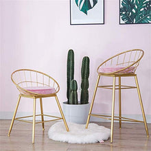 LWW Sgabelli, Sgabelli con schienale poggiapiedi per la cucina di alta Sgabello moderna Velvet Cuscino Sedie da pranzo | Pub | Gambe Industrial Bar Stool metallo | Carico massimo 150Kg,45CM,45CM