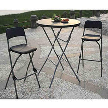 LXESWM Sgabello da Bar Pieghevole Seggiolone Colazione Kitchen Bar Feci della Sede della Cucina Sgabelli, Robusto Telaio in Acciaio E Polietilene di Superficie, Confezione da 2 (Colore : Black)