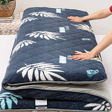 QVIVI Materasso Futon, Pieghevole Agnello Peluche Antiscivolo Addensato Futon Materassi da Pavimento Camera da Letto Tatami Materasso da Campeggio Portatile 1.5 * 2M