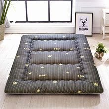 Tiam Materasso Giapponese Pieghevole Double Tappetino Futon,Dormitorio Studentesco,Tatami Morbido Portatile Comfort,Materassino Futon,Black-180cmx220cm