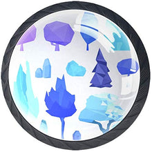 Albero e pietre d'inverno Pomelli per Porta Set di 4 Pomelli per Mobili Manopole per Cassetti Cucina Armadio Vetro
